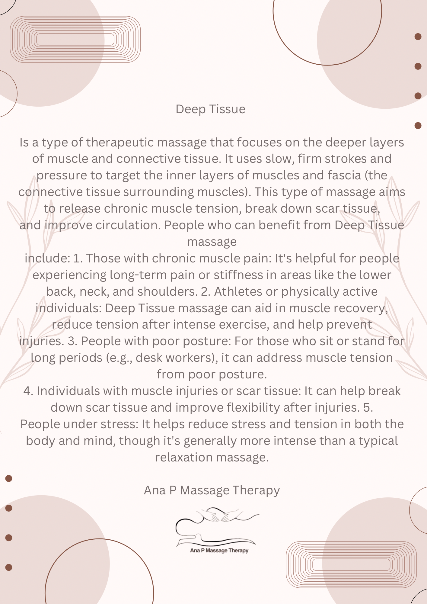 Deep Tissue Deep Tissue